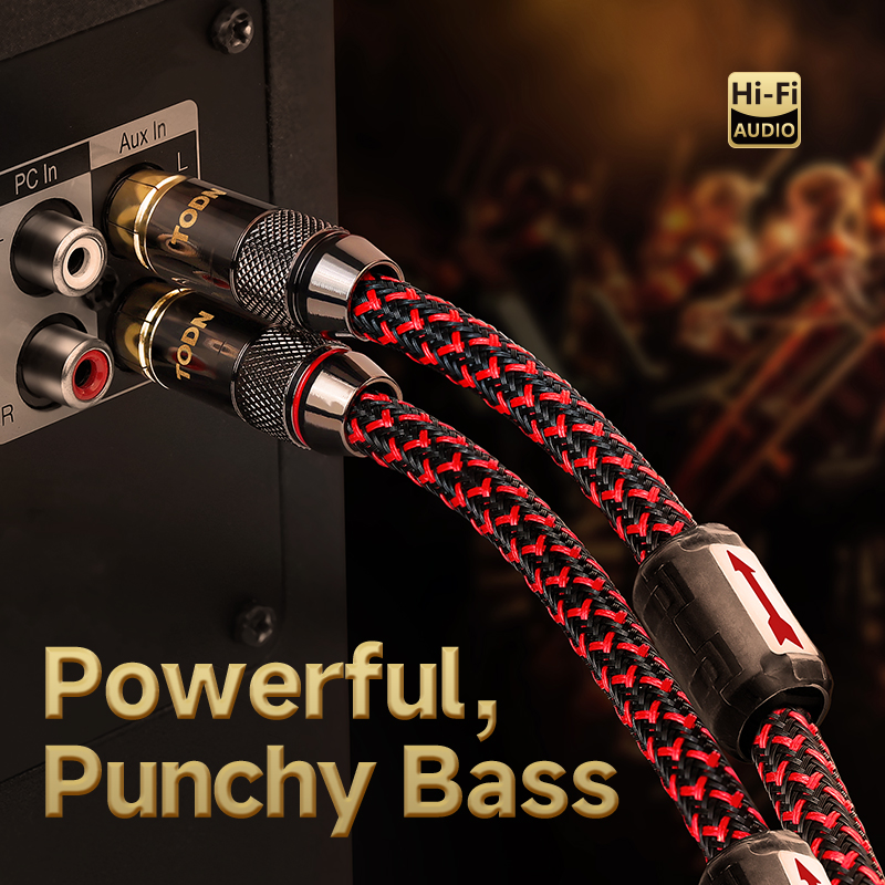 TODN 1 Pasang Kabel Audio RCA  - Audio Splitter Y ulasan dan harga
