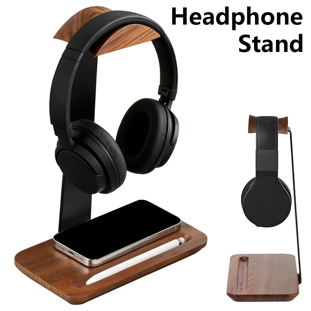 Penyangga Headphone Kayu Unive - Headphone Stand Desk ulasan dan harga